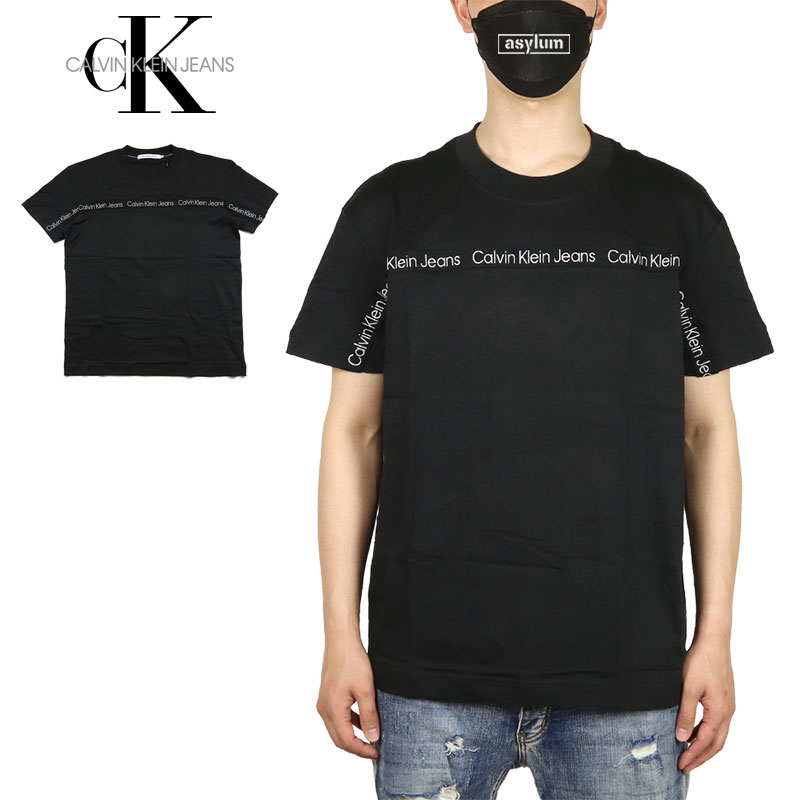 カルバン・クライン Tシャツ メンズ カルバンクライン ジーンズ Tシャツ CALVIN KLEIN JEANS 半袖Tシャツ トップス CKジーンズ メンズ レディース ブランド 大きいサイズ おしゃれ おすすめ 人気 黒 綿100% 黒 ckj024 ブラック M L XL