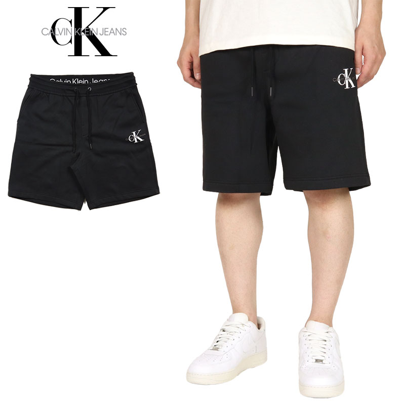 カルバンクライン ジーンズ ショートパンツ CALVIN KLEIN JEANS ハーフパンツ スウェットショーツ メンズ ブランド 大きいサイズ おしゃれ おすすめ 人気 黒 ckj049 ブラック M L XL XXL