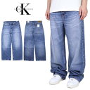 【MAX80%OFF夏物最終処分SALE♪更にクーポン配布中】カルバンクライン ジーンズ CALVIN KLEIN JEANS ジーンズ Gパン CKジーンズ バギーパンツ 太め ゆったり メンズ ブランド 大きいサイズ おしゃれ おすすめ 人気 ckj080 ブルー 30 32 34 36