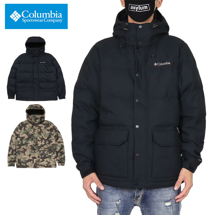 【MAX80%OFF 楽天スーパーSALE】コロンビア ジャケット COLUMBIA ダウンジャケット 中綿ジャケット アウター メンズ レディース アウトドア ブランド 大きいサイズ ロックフォールダウンジャケット WE6664 ブラック カモ M L XL