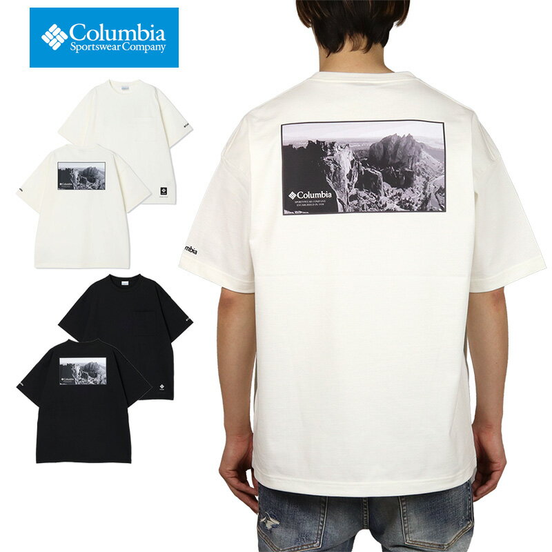 コロンビア Tシャツ メンズ 【お買い物マラソン 最大10％OFFクーポン配布中】コロンビア Tシャツ COLUMBIA 半袖Tシャツ ドライTシャツ ポケット付き ポケTEE 吸汗 速乾 メンズ レディース アウトドア ブランド 大きいサイズ おしゃれ おすすめ 人気 白 黒 columbia173 M L XL