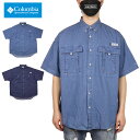 【お買い物マラソン♪SALE&クーポンで秋冬物をお得にGET!】コロンビア シャツ COLUMBIA デニムシャツ 半袖シャツ トップス ベンチレーション 脇 ...