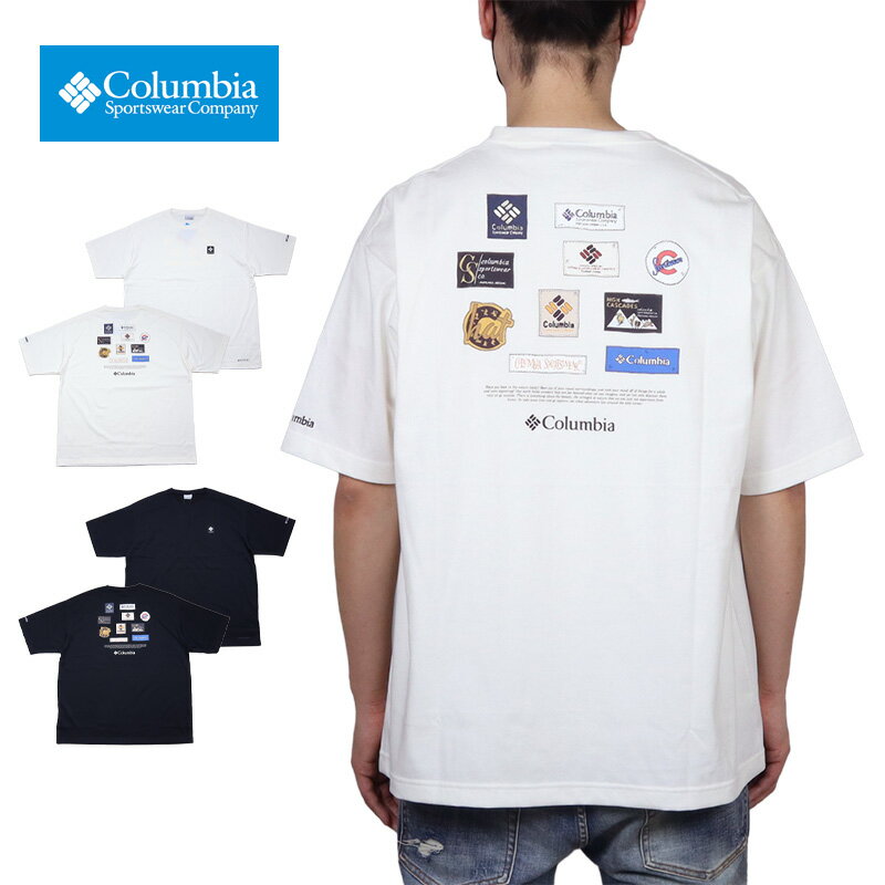 Rakuten - コロンビア Tシャツ COLUMBIA 半袖Tシャツ トップス アウトドア メンズ レディース ブランド 大きいサイズ おしゃれ おすすめ 人気 UVカット 吸湿速乾 黒 白 columbia249 ホワイト ブラック M L XL