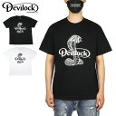 【GW超ポイントバック10倍】【在庫処分20 OFF】デビロック Tシャツ DEVILOCK 半袖Tシャツ トップス メンズ レディース ブランド 大きいサイズ おしゃれ おすすめ 人気 黒 綿100 黒 白 ストリート devilock003 M L XL XXL