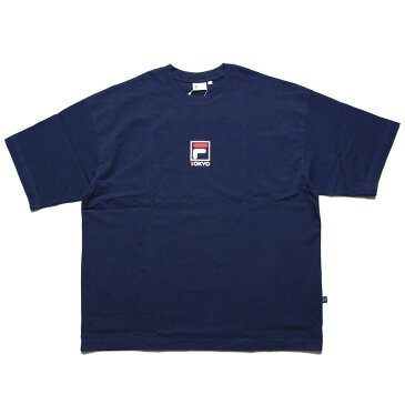 【GW特別企画 ポイント最大20倍＆全品10%OFFクーポン】【P5倍】フィラ FILA Tシャツ 半袖Tシャツ 綿100％ バックプリント メンズ レディース ブランド 大きいサイズ TEE NAVY FM9841 かっこいい お洒落 ネイビー M L XL