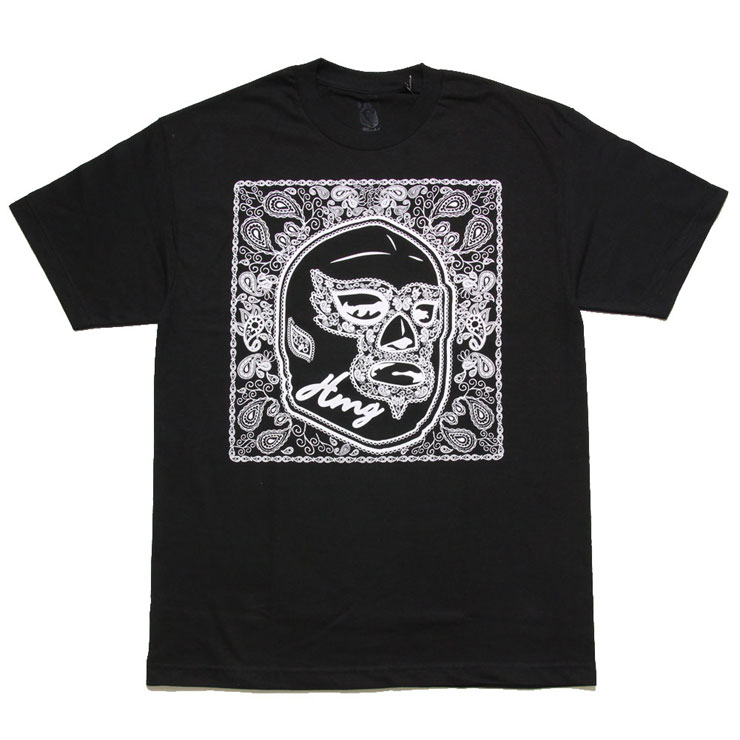 HAOMING ハオミン Tシャツ MASK PAISLEY TEE 1834-42 格闘 ランニング ジム トレーニング ブラック M L XL