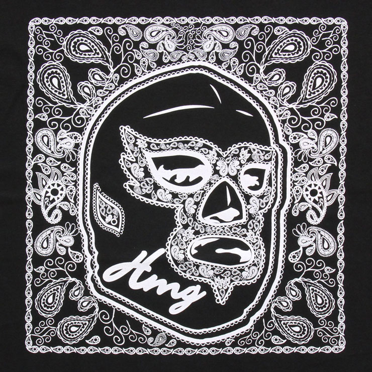 HAOMING ハオミン Tシャツ MASK PAISLEY TEE 1834-42 格闘 ランニング ジム トレーニング ブラック M L XL