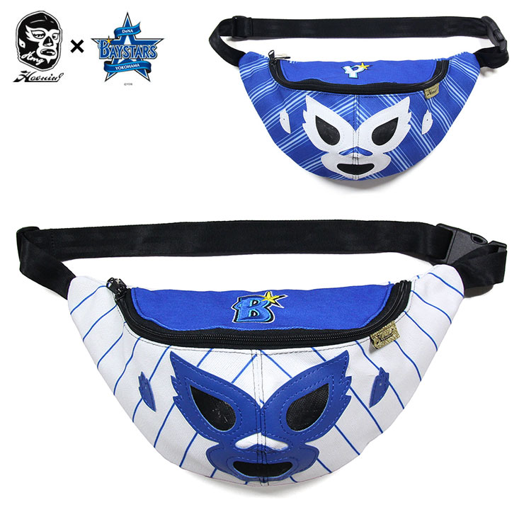 ハオミン ヒップバッグ HAOMING ボディバッグ ウエストポーチ ウエストバッグ メンズ レディース ブランド おしゃれ おすすめ 野球 横浜 DeNA ベイスターズ コラボバッグ 204-02 ホワイト ブルー