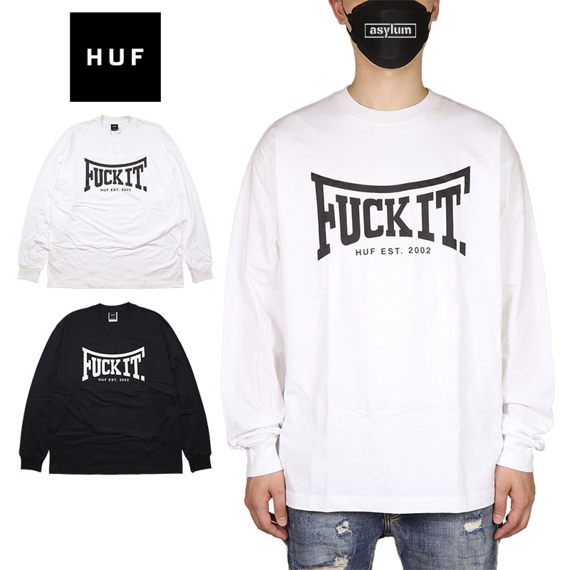 Rakuten - 【37%OFF】【MAX90%OFF 楽天スーパーSALE！最大20%OFFクーポン配布中】HUF ロンT ハフ Tシャツ 長袖Tシャツ トップス 綿100% メンズ レディース ブランド 大きいサイズ おしゃれ おすすめ 人気 白 黒 huf24aw002 ホワイト ブラック M L XL