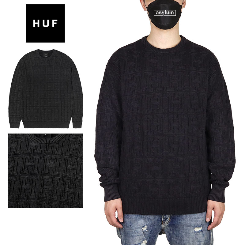 【20%OFF】【MAX85%OFF 楽天スーパーSALE!限定クーポン配布中】HUF ニット ハフ セーター クルーネック メンズ レディース ブランド 大き...