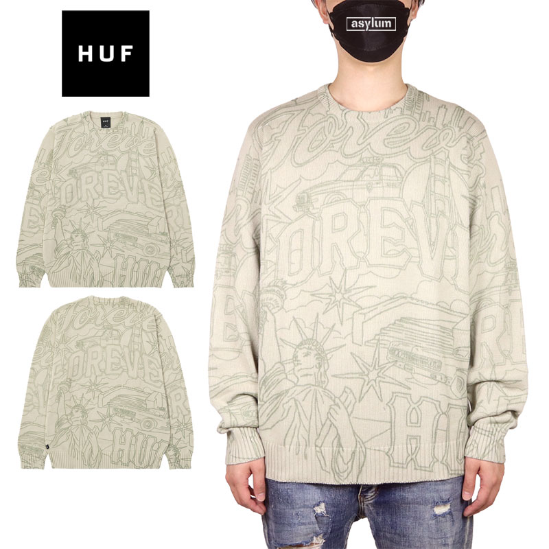 【20%OFF】【MAX85%OFF 楽天スーパーSALE！限定クーポン配布中】HUF ニット ハフ セーター メンズ レデ..