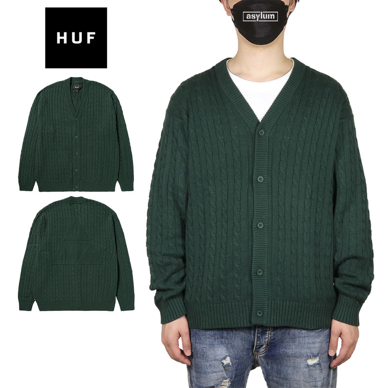 【20%OFF】【MAX85%OFF 楽天スーパーSALE!限定クーポン配布中】HUF カーディガン ハフ ニット セーター メンズ レディース ブランド 大き...