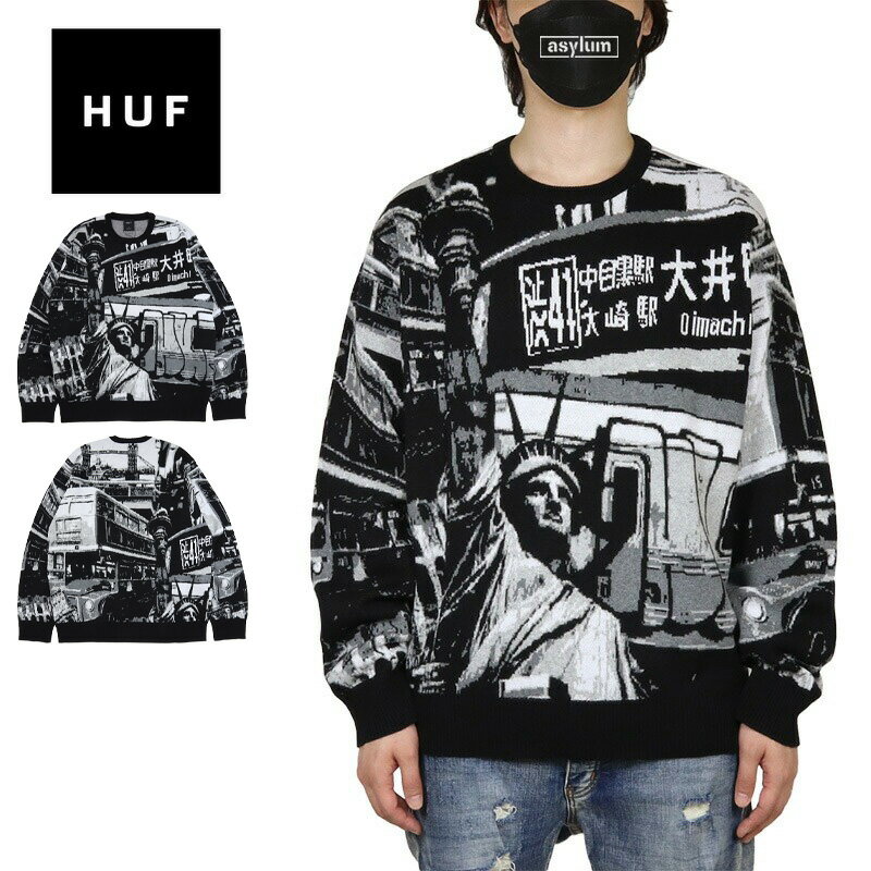 【MAX85%OFF 楽天スーパーSALE！限定クーポン配布中】HUF ニット ハフ セーター メンズ レディース ブ..