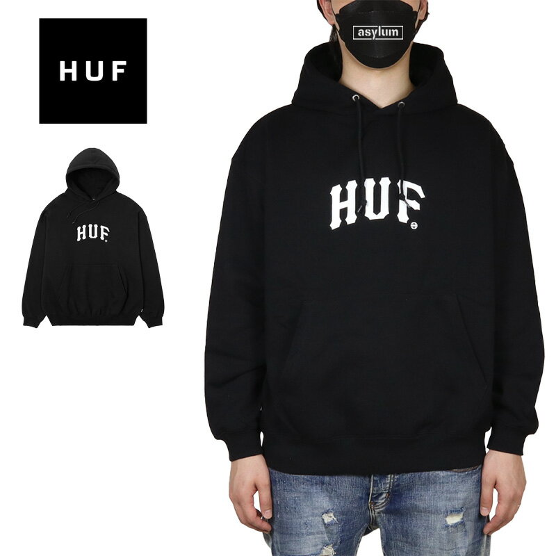 【MAX80%OFF 冬物最終処分SALE！最大10％OFFクーポン配布中】HUF パーカー ハフ プルオーバーパーカー メンズ レディース ブランド 大きいサイズ おしゃれ おすすめ 人気 黒 ストリート系 スケボー スケーター 黒 huf25aw008 ブラック M L XL