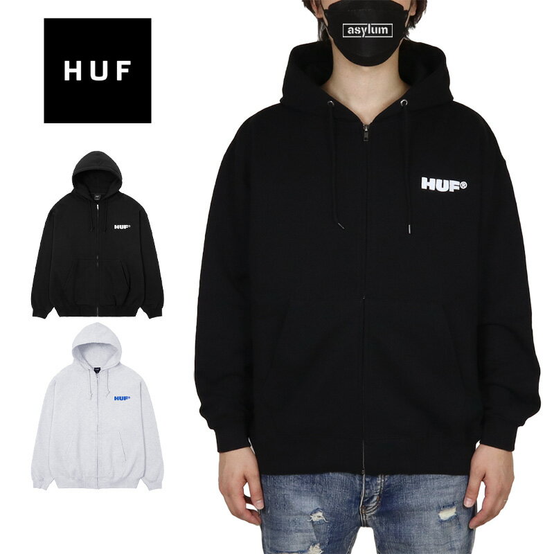 【MAX80%OFF 冬物最終処分SALE！最大10％OFFクーポン配布中】HUF パーカー ハフ ジップパーカー ジップアップパーカー フーディ トップス メンズ レディース ブランド 大きいサイズ おしゃれ おすすめ 人気 黒 huf25aw012 ブラック アッシュ M L XL