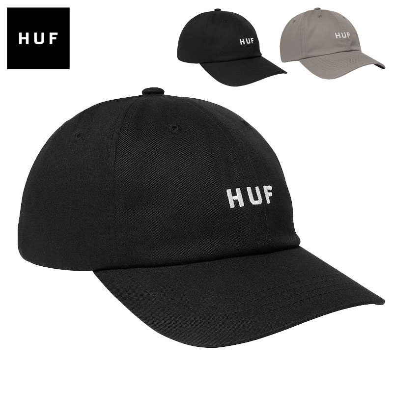 楽天ストリート系B系通販 ASYLUM【先着20枚限定!!金額条件なし!!15％OFFクーポン配布中】HUF キャップ ハフ 帽子 メンズ レディース ブランド 大きいサイズ カーブバイザー 6パネル 綿100％ おしゃれ おすすめ 人気 ストリート黒 huf23ss004 ブラック