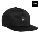 ハフ 帽子 レディース 【お買い物マラソン 28時間限定15％OFFクーポン配布中】HUF キャップ ハフ 帽子 メンズ レディース ブランド 大きいサイズ フラットバイザー 5パネル 綿100% おしゃれ おすすめ 人気 ストリート黒 huf23ss005 ブラック