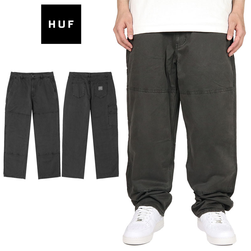 HUF ワークパンツ ハフ ダブルニーパンツ メンズ ブランド 大きいサイズ 太め ゆったり 大きめ