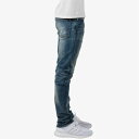 【MAX80％OFF♪大決算SALE 更に15％OFFクーポン配布中】mnml ミニマル M12 STRETCH DENIM BLUE メンズ レディース 夏秋冬 裾ジップデニムパンツ インディゴ 28inch 29inch 30inch 31inch 32inch 34inch 36inch 38inch