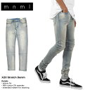 mnml デニム ミニマル スキニーパンツ ジーンズ メンズ 大きいサイズ X20 STRECH DENIM ブルー 28 29 30 32 34 36 38