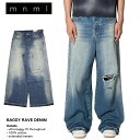 【MAX80%OFF夏物最終処分SALE♪更にクーポン配布中】mnml デニム ミニマル バギーデニム ワイドデニム バギーパンツ 太め ゆったり ジーンズ メンズ ブランド 大きいサイズ おしゃれ おすすめ 人気 mnml121 ブルー 28 29 30 32 34 36 38