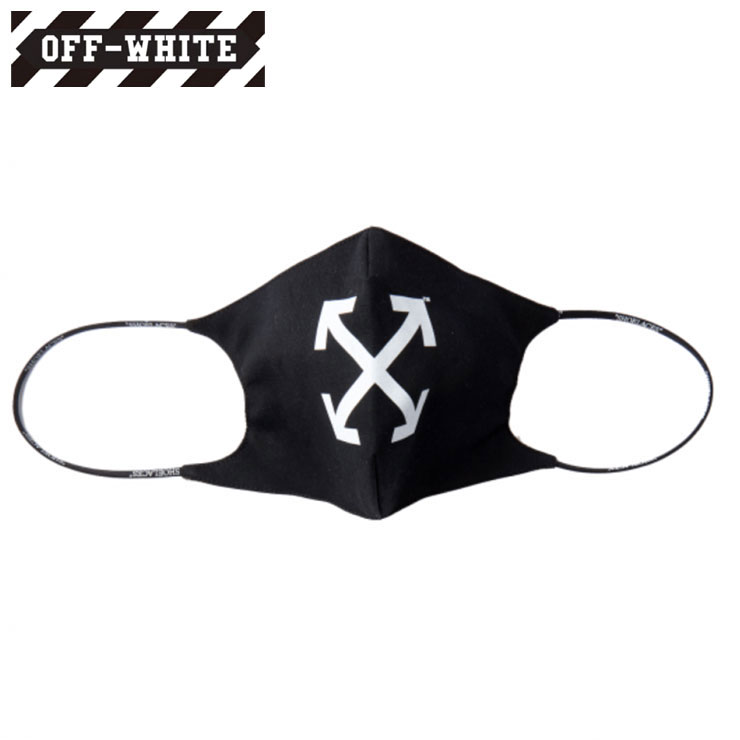 オフホワイト マスク OFF-WHITE 黒マスク 布マスク メンズ レディース ブランド おしゃれ おすすめ ARROW SIMPLE MASK BLACK WHITE ブラック