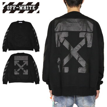 オフホワイト OFF-WHITE トレーナー スウェット メンズ レディース ブランド 大きいサイズ 人気 おしゃれ おすすめ 黒 RUBBER ARROW SKATE CREWNECK BLACK ブラック M L XL