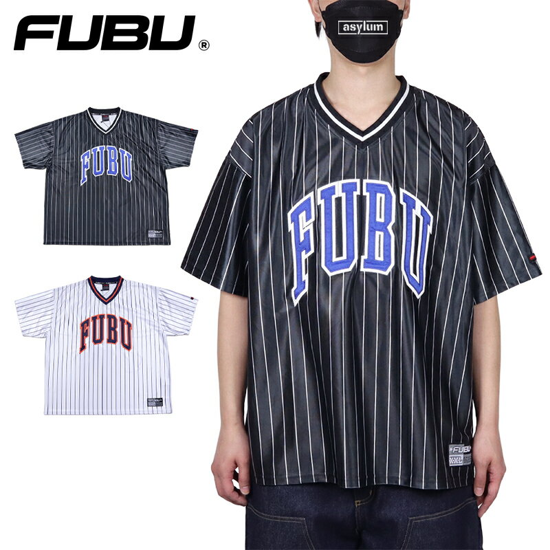 Rakuten - 【MAX90%OFF 楽天スーパーSALE！最大20%OFFクーポン配布中】FUBU Tシャツ フブ 半袖Tシャツ ゲームシャツ トップス メンズ レディース ブランド 大きいサイズ おしゃれ おすすめ 人気 黒 白 ストリート fubu26ss003 ブラック ホワイト M L XL XXL