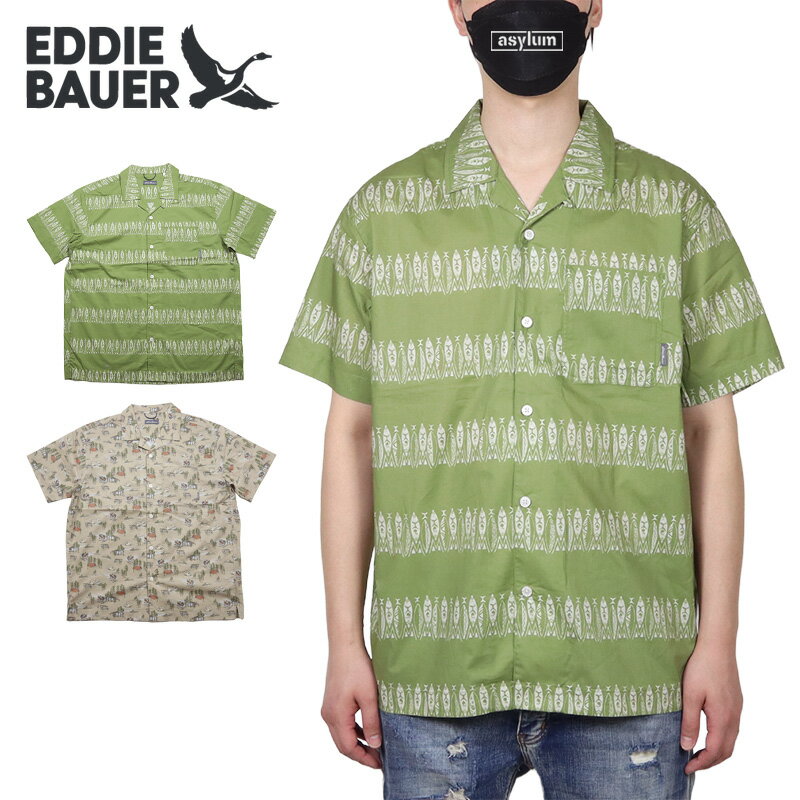 Rakuten - エディーバウアー シャツ EDDIE BAUER 半袖シャツ アロハシャツ 開襟シャツ 総柄 トップス メンズ レディース ブランド 大きいサイズ おしゃれ おすすめ 人気 eddie-bauer26ss004 M L XL