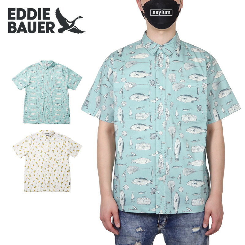 Rakuten - エディーバウアー シャツ EDDIE BAUER 半袖シャツ アロハシャツ 総柄シャツ トップス メンズ レディース ブランド 大きいサイズ おしゃれ おすすめ 人気 eddie-bauer26ss005 M L XL