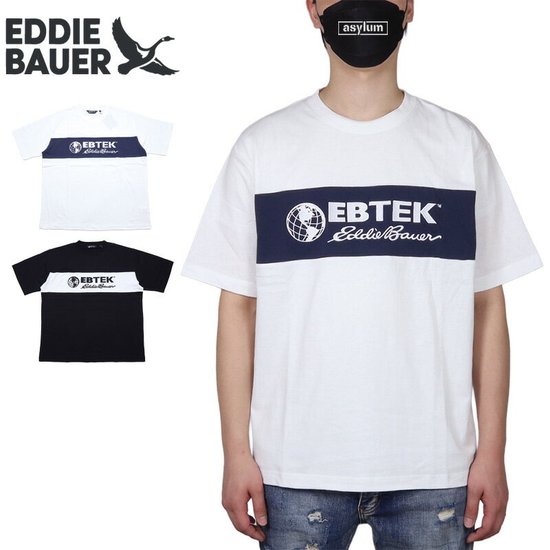 Rakuten - エディーバウアー Tシャツ EDDIE BAUER 半袖Tシャツ トップス アメカジ メンズ レディース ブランド 大きいサイズ おしゃれ おすすめ 人気 黒 白 eddie-bauer26ss007 ホワイト ブラック M L XL