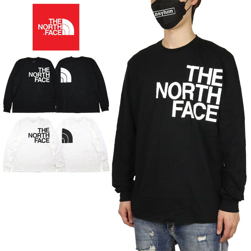 楽天ストリート系B系通販 ASYLUMノースフェイス ロンT THE NORTH FACE Tシャツ 長袖Tシャツ メンズ レディース アウトドア ブランド 大きいサイズ おしゃれ おすすめ 人気 黒 白 綿100％ thenorthface428 ブラック ホワイト S M L XL XXL