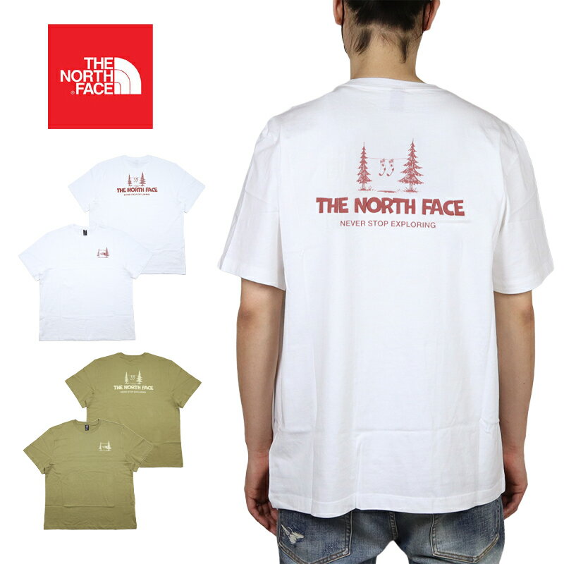 Rakuten - 【MAX90%OFF 楽天スーパーSALE！最大20%OFFクーポン配布中】ノースフェイス Tシャツ THE NORTH FACE 半袖Tシャツ メンズ レディース アウトドア ブランド 大きいサイズ おしゃれ おすすめ 人気 白 黒 綿100% バックプリント thenorthface517 ホワイト M L XL XXL