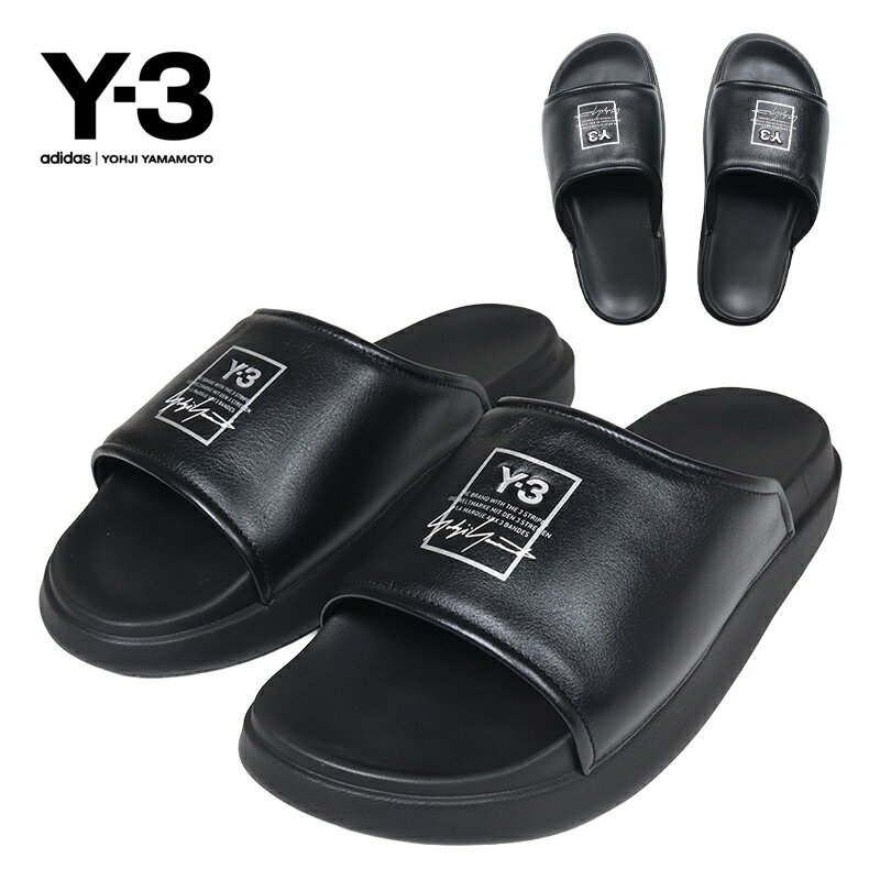 Rakuten - Y-3 サンダル ワイスリー スライダーサンダル レザーサンダル adidas アディダス 靴 シューズ メンズ アウトドア ブランド 大きいサイズ おしゃれ おすすめ 人気 黒 y3151 26.5cm 27.5cm ブラック