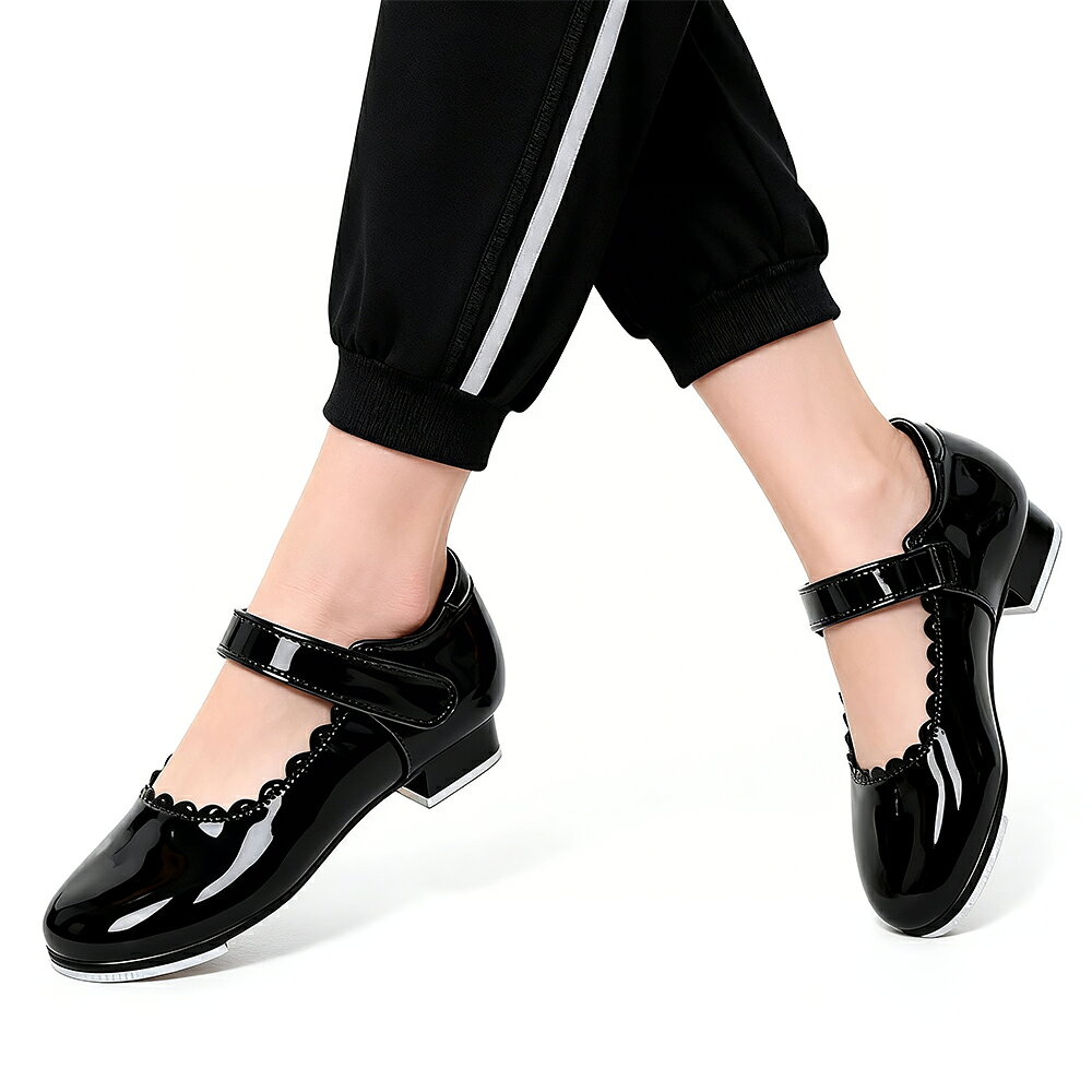 asyusyuのタップシューズ タップダンス シューズ タップ ダンス用品 ダンスシューズ 初心者 ホワイト ブラック レッド 黒 レディース ユニセックス タップダンスシューズ レッスン シューズ 靴 ローカット 履きやすい レッスン 競技 デモ 専用｜アングル2