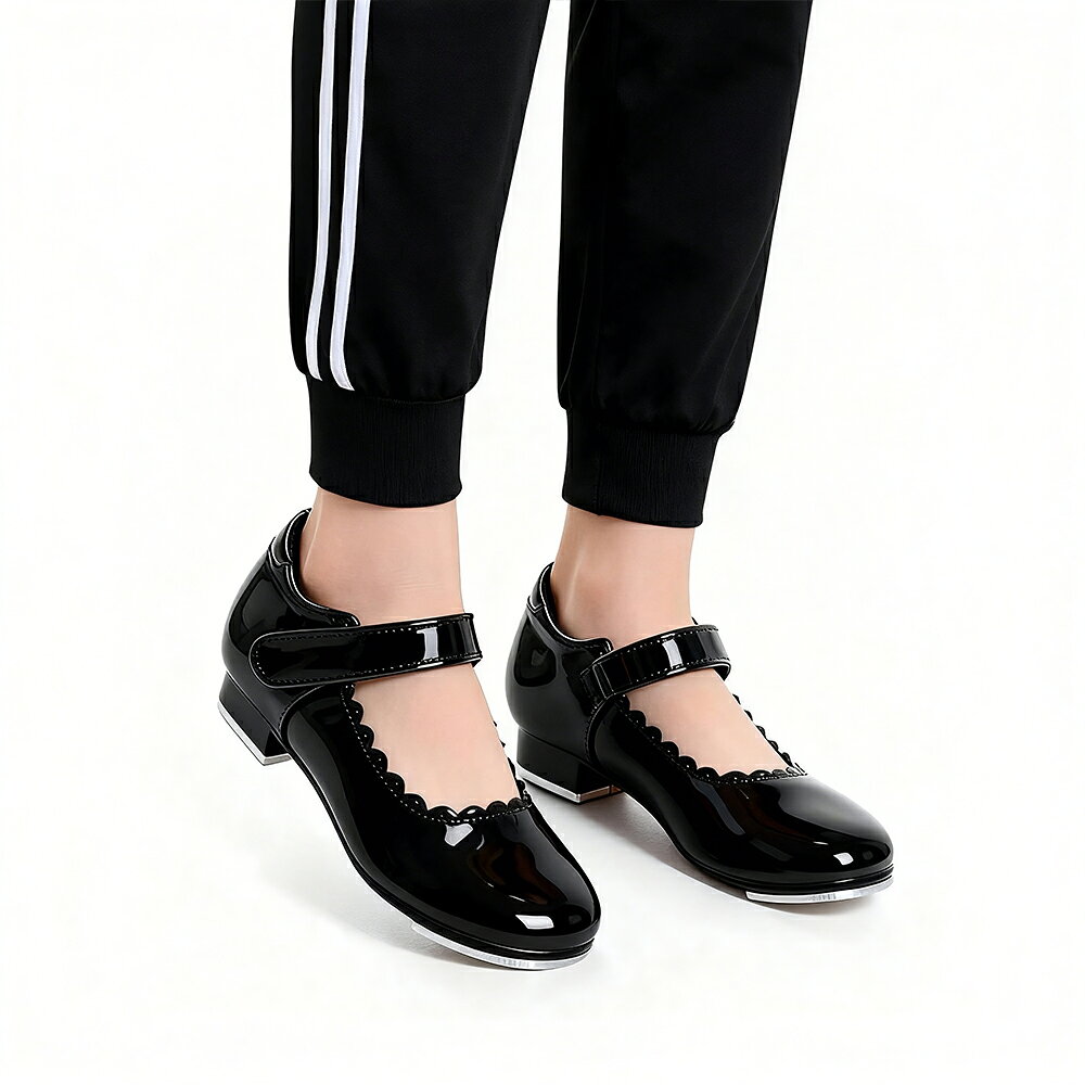 asyusyuのタップシューズ タップダンス シューズ タップ ダンス用品 ダンスシューズ 初心者 ホワイト ブラック レッド 黒 レディース ユニセックス タップダンスシューズ レッスン シューズ 靴 ローカット 履きやすい レッスン 競技 デモ 専用｜アングル3