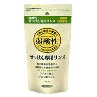 乐天商城 - ミヨシ　無添加 せっけん専用リンス 詰替用(配送区分:A2)
