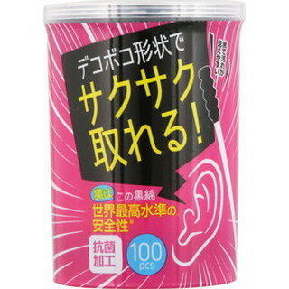 ライフ　サクサク取れる黒綿棒　100本入(配送区分:A2)