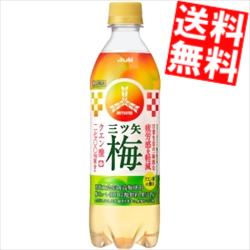 【送料無料】 機能性表示食品 アサヒ 三ツ矢 梅 500mlペットボトル 24本入 三ツ矢サイダー 和歌山県産南高梅使用 日常生活の一時的な疲労感軽減 ※北海道800円・東北400円の別途送料加算