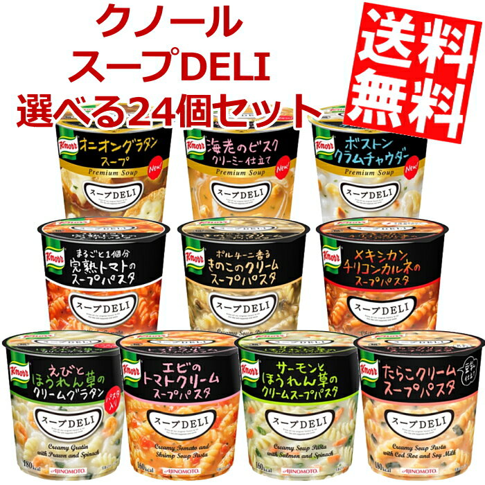 【送料無料】 味の素 クノールスープDELI 選べる24個セット (6個入×4ケース) パスタ スープ インスタント スープデリ ※北海道800円・東北400円...