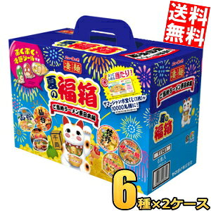 【送料無料】 【数量限定】 ヤマダイ ニュータッチ 凄麺 夏の福箱 ご当地ラーメン 12食(6食×2ケース) 東日本編(凄麺アソートセット ラーメン) インスタント カップラーメン カップ麺 ※北海道800円・東北400円の別途送料加算