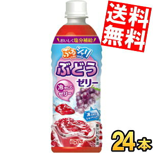 期間限定特価【送料無料】 ダイドー ぷるシャリぶどうゼリー 490mlペットボトル 24本入 熱中症対策 グレープ ※北海道800円・東北400円の別途送料加算