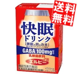 【送料無料】 エルビー 快眠ドリンク 乳酸菌飲料 125ml紙パック 24本入 GABAを1本あたり100mg配合 睡眠の質を改善 ※北海道800円・東北400円の別途送料加算のサムネイル