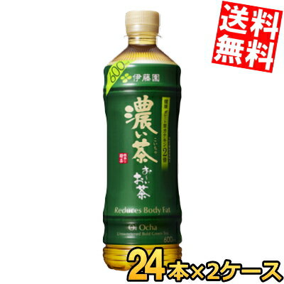 【送料無料】 伊藤園 お〜いお茶 濃い茶 600mlペットボトル 48本(24本×2ケース) おーいお茶 濃いお茶 機能性表示食品 ※北海道800円・東北400円の別途送料加算のサムネイル