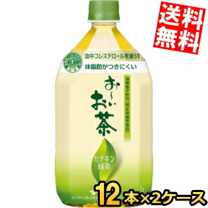 【送料無料】 伊藤園 お～いお茶 カテキン緑茶 1000mlペットボトル 24本(12本×2ケース) 1Lサイズ 二つの働き 特保 トクホ 特定保健用食品 ※北海道800円・東北400円の別途送料加算