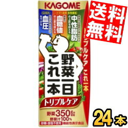 あす楽 期間限定特価【送料無料】【トリプルケア】カゴメ 野菜一日これ一本 トリプルケア 200ml紙パック 24本入 野菜ジュース 野菜1日..