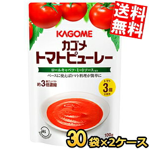 Sauce - 2ケース販売60袋【送料無料】 カゴメトマトピューレー 100g×60袋(30袋×2ケース) ※北海道800円・東北400円の別途送料加算