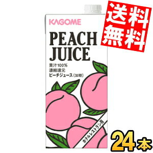 【送料無料：お徳用2セット】カゴメ ピーチジュース（ホテルレストラン用）1L紙パック 12（6×2）本×2セット※北海道800円・東北400円の別途送料加算