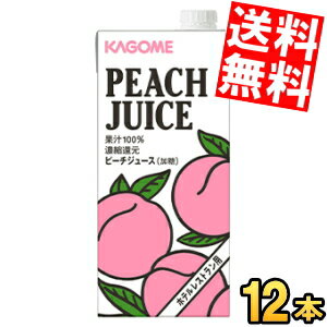 【送料無料】カゴメ ピーチジュース（ホテルレストラン用）1L紙パック 12（6×2）本入※北海道800円・東北400円の別途送料加算