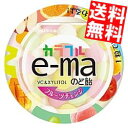 ■メーカー:味覚糖■品名:e-maのど飴カラフルフルーツチェンジ 33g丸型容器■賞味期限：（メーカー製造日より）10カ月■なめれば次々と味が変化し、カリッと噛むとフルーツミックス味が楽しめ、1粒でいろいろな楽しみ方が味わえます。■かばんにおしゃれに入れられる携帯しやすいスタイリッシュな容器です。